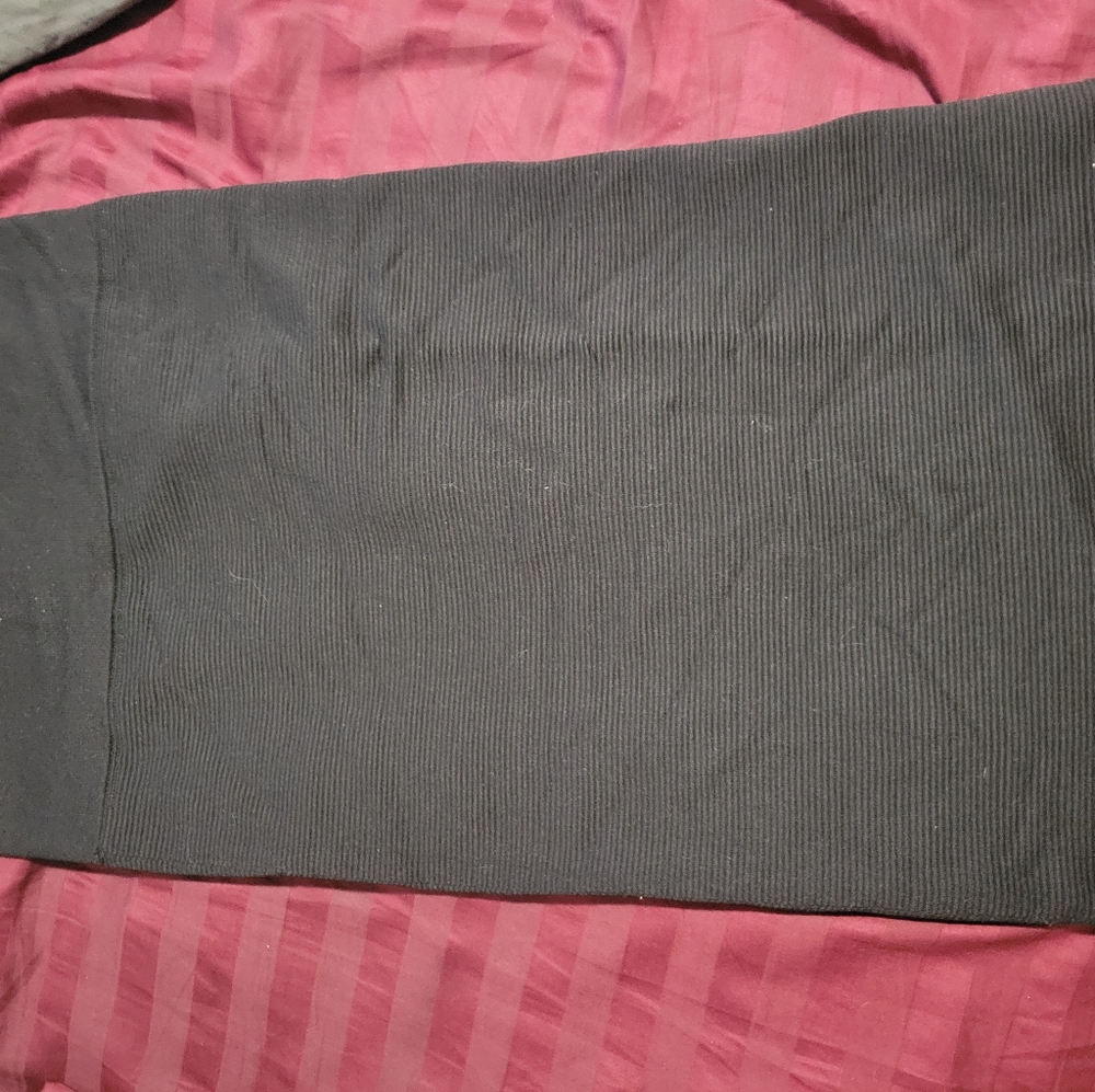 Victoria's Secret Ribbed Midi Skirt M Black